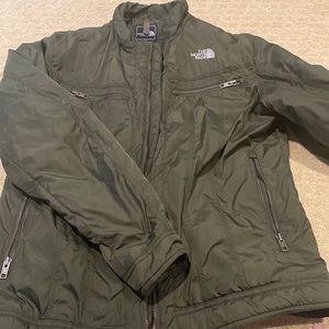 North face womens light weight army green jacket